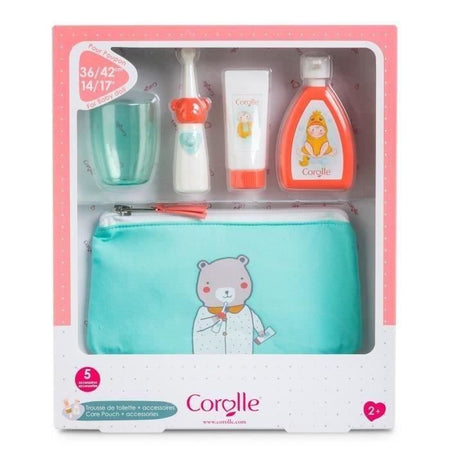 Corolle - Borsa da toeletta - 5 accessori - per Poupon 36 e 42 cm - 2 anni