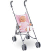 Accessorio bebè - COROLLE - Passeggino in canna rosa per bambino da 30, 36 e 42 cm - Dai 3 anni in su