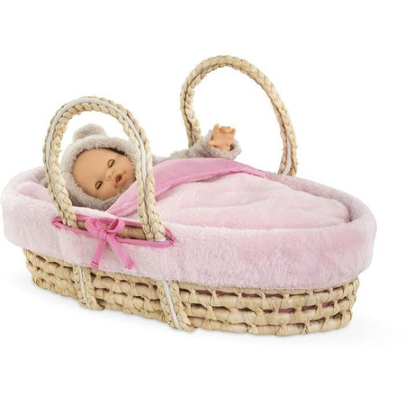 Accessori per bambole - COROLLE - Set culla in peluche rosa - per bambole da 36 e 42 cm - da 3 anni