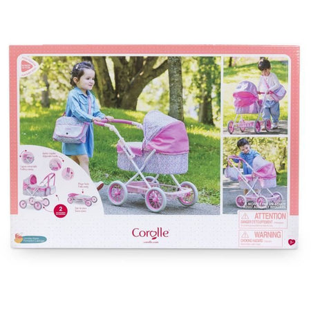 Accessori per bambole - COROLLE - Carrozzina floreale - per bambole da 36 a 52 cm - da 3 anni