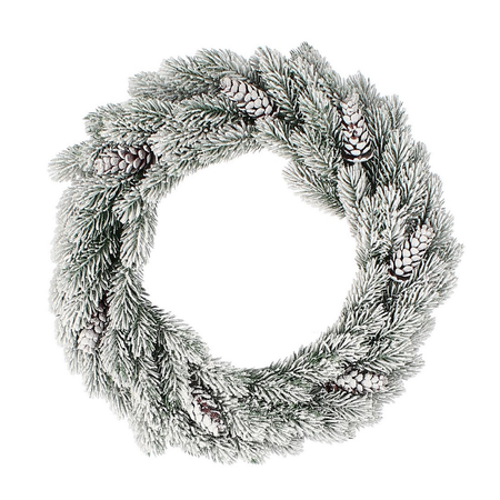Corona natalizia innevata "Lynda" ghirlanda in plastica decorativa Ø 30/40 cm