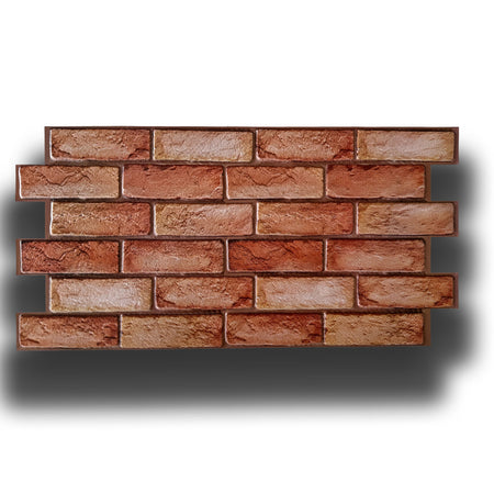 pacchi da 10 o 20 Pannelli 3D Rivestimento a parete in PVC effetto MATTONI COTTO 96x48cm Realistici, isolanti - Eternal Parquet