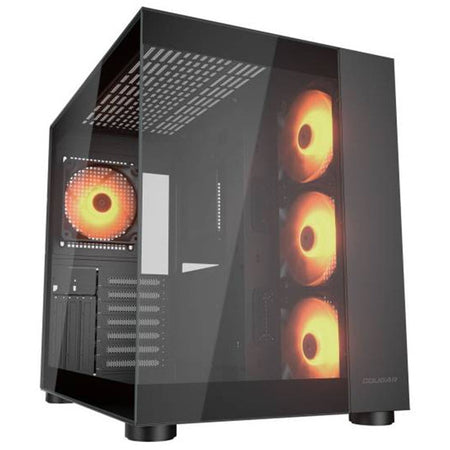 COUGAR FV150 RGB (BLACK) - PC CASE MID TOWER CUBE - PANNELLI TRASPARENTI - VENTOLA RGB 3*120+120mm