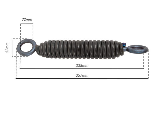 Molla tiller con occhio girevole e filo da 11mm