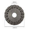Piastra dentata per ruspa livellatrice Ø 250mm con foro centrale Ø 60mm