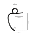 Molla sinsitra alta per coltivatore 25x25mm