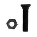 Bullone testa ovale M10x45 con dado confezione da 100 pezzi