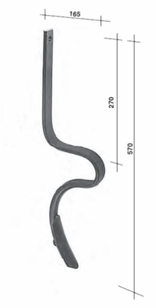 Molla rompitraccia con vomere 32x10mm