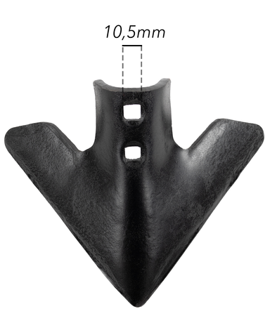 Vomere a lancia 2 fori 200x6mm adattabile a Siderman