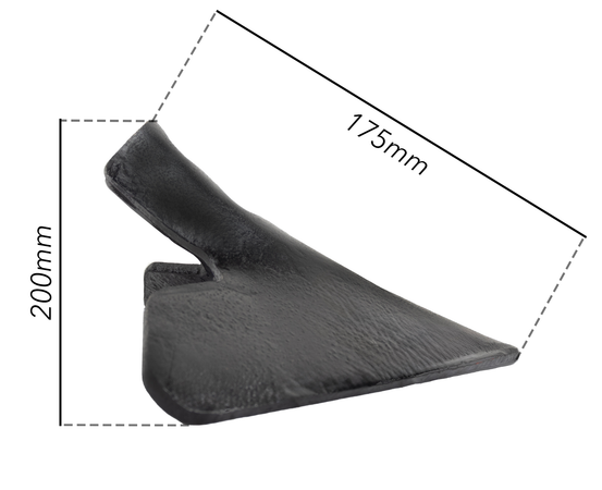 Vomere a lancia 2 fori 200x6mm adattabile a Siderman