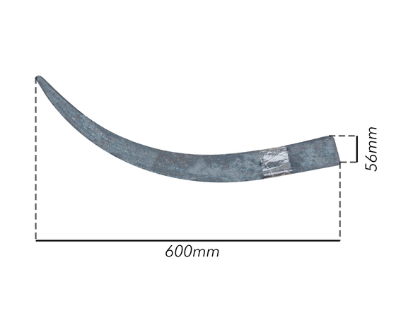Dente per benna pesante lunghezza 600mm larghezza 56mm