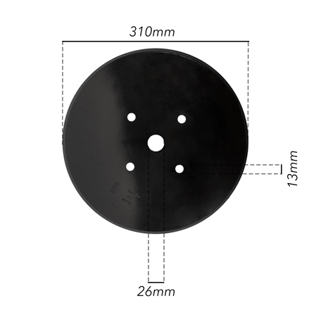 Disco per avanvomere Ø 310mm con foro 26mm