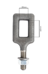 Ciarpa per ancora estirpatore filetto 24MA occhiello rettangolare 60x30mm