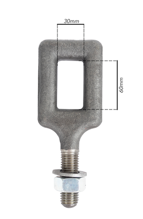 Ciarpa per ancora estirpatore filetto 24MA occhiello rettangolare 60x30mm