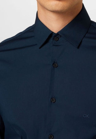 calvin klein CAMICIA POPLIN STRETCH SLIM SHIRT da uomo