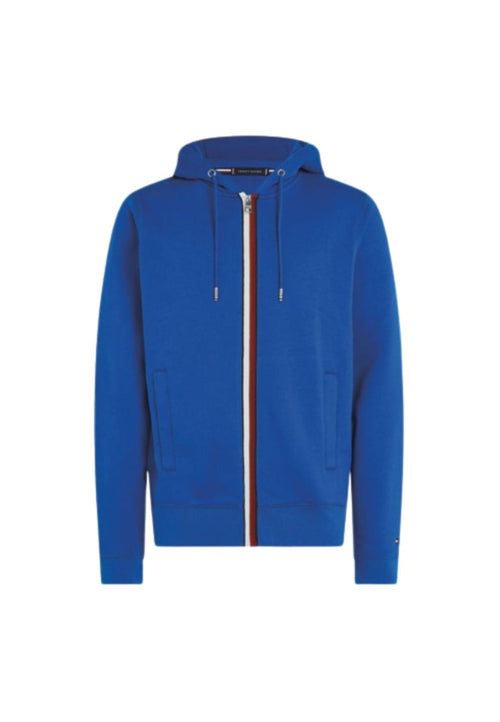 Tommy Hilfiger FELPA SPLIT GLOBAL STRIPE ZIP H00DY da uomo