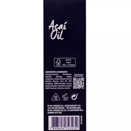 Cadiveu professional Acai Oil treatment 60 ml, olio anti crespo leggero e nutriente .