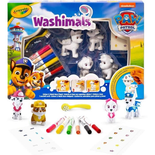 Washimals - I miei animali da colorare - CRAYOLA - 4 animali Paw Patrol - Dai 3 anni in su