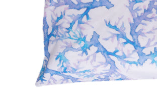 Set 2 federe coppia di federe stampa digitale 100% cotone, Made in Italy CORALLO ACQUARELLO