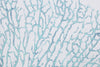 Set 2 federe coppia di federe bifaccia doubleface stampa digitale 100% cotone, Made in Italy CORALLI 3 PESCI AZZURRO / BIANCO - Vanita di raso