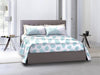 Set 2 federe coppia di federe bifaccia doubleface stampa digitale 100% cotone, Made in Italy CORALLI 3 PESCI AZZURRO / BIANCO - Vanita di raso
