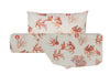 Set Copripiumino federe parure Copripiumino Stampa Digitale Cotone Made in Italy CORALLO ROSSO - Vanita di raso