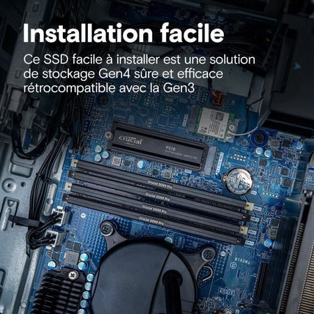 CRUCIAL - P310 - SSD interno - 1 TB - Gen4 - NVMe M.2 - Fino a 7100 MB/s