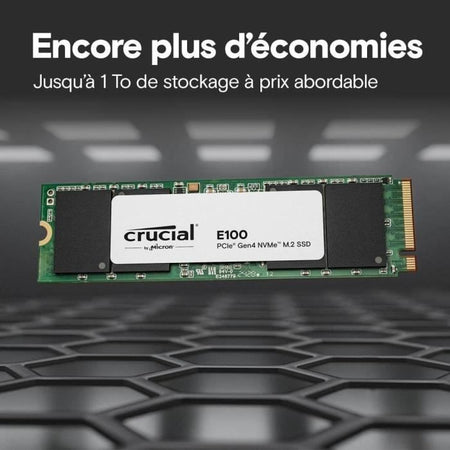 CRUCIAL - SSD - E100 PCIe 4.0 Gen4 2280 NVMe M.2 SSD - 2 TB