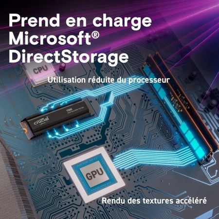 CRUCIAL - CT2000T500SSD5 - SSD interno - 2TB - M.2 - DISSIPATORE DI CALORE