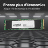 SSD interno - CRUCIAL - E100 - 480 GB - PCIe Gen4 NVMe M.2 - Fino a 470 MB/s