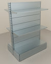 Scaffalatura di metallo zincato per arredare negozi a centro stanza cm. 100x40x140h