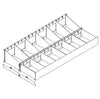 Cassettiera doppia zincata a 12 scomparti cm. 120x60