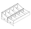 Cassettiera doppia zincata a 8 scomparti cm. 80x60