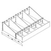 Cassettiera doppia zincata a 8 scomparti cm. 91x60