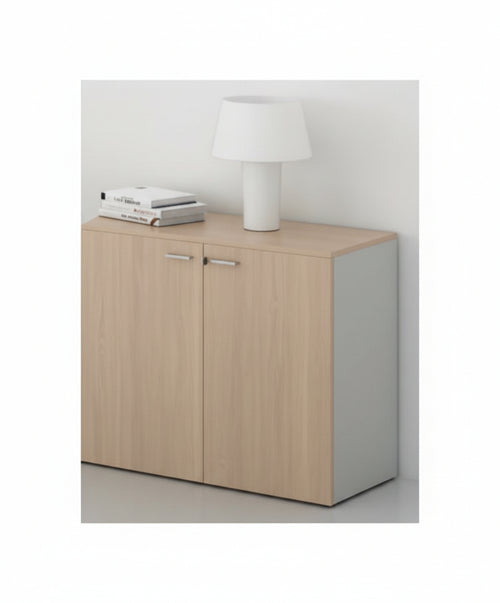 Armadio ad ante battenti con 1 ripiano da ufficio cm. 90x33,7x79,2h