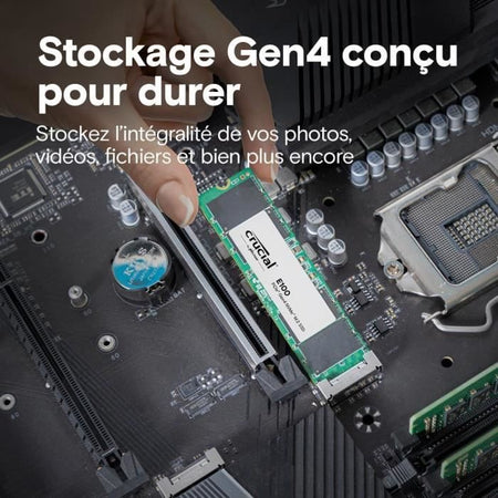 SSD interno - CRUCIAL - E100 - 1 TB - PCIe Gen4 NVMe M.2 - Fino a 5000 MB/s