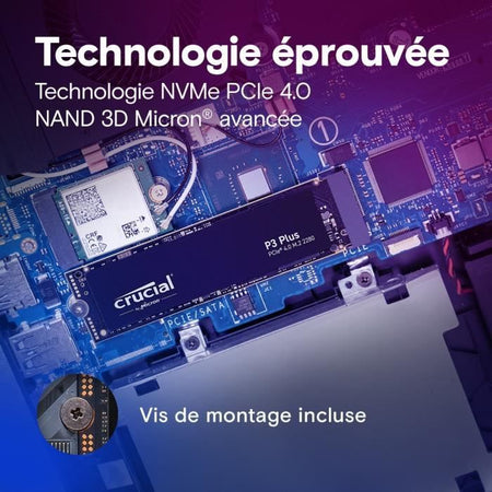 Disco rigido cruciale SSD P3 più 1 a PCIe 4.0 NVME M.2 2280