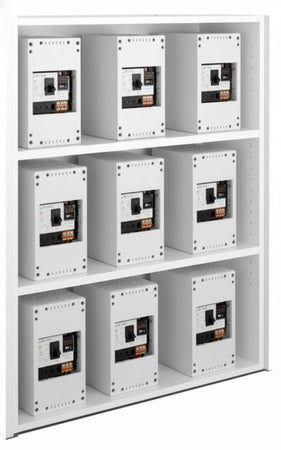 Armadio in melaminico a giorno con 2 ripiani da ufficio cm. 90x31,7x117,6h