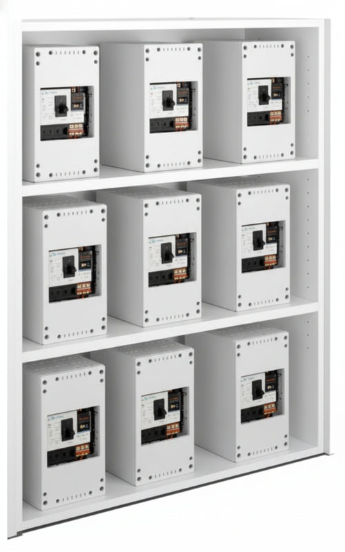 Armadio in melaminico a giorno con 2 ripiani da ufficio cm. 90x31,7x117,6h