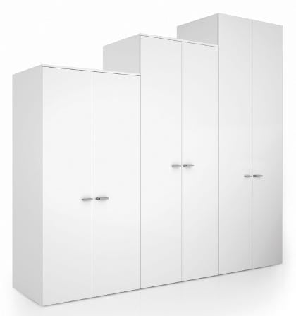 Armadio in legno ad ante battenti per ufficio cm. 90x33,7x117,6h