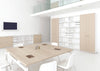 Armadio in legno ad ante battenti per ufficio cm. 90x33,7x117,6h