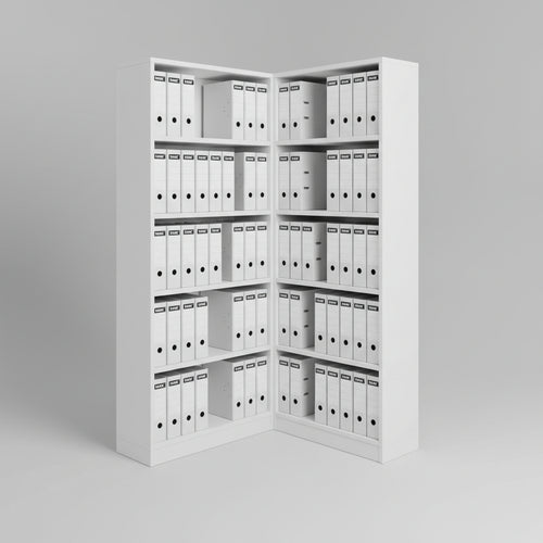 Armadio a giorno in melaminico con 4 ripiani da ufficio cm. 90x31,7x194,4h