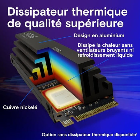 Crucial T700 - SSD interno - 2 TB - PCI Express 5.0 (NVMe)