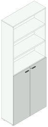 Armadio in melaminico per ufficio operativo cm. 90x33,7x232,8h