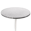 tavolo rotondo a colonna in acciaio e alluminio waterproof tondo 70 Grigio