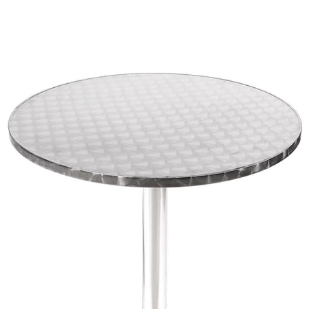 tavolo rotondo a colonna in acciaio e alluminio waterproof tondo 70 Grigio