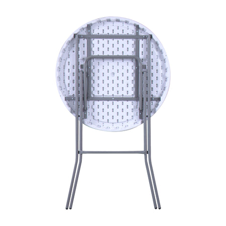 CATE - tavolo catering rotondo in metallo e abs tondo 80 Bianco