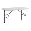CATE - tavolo catering pieghevole salvaspazio in metallo e abs 120x60 Bianco