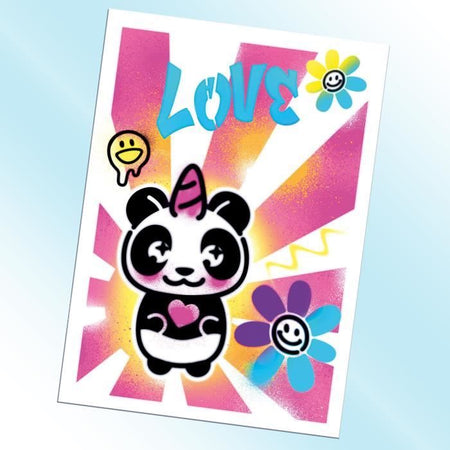 Canal Toys - Arte dell'aerografo - Kit per creazione di poster con spray elettronico, stencil e pennarelli - AIR 015