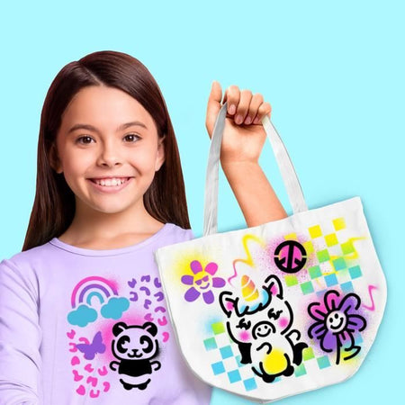 Canal Toys - Airbrush Art - Kit Fashion Design con spray elettronico, stencil e pennarelli - AIR 016